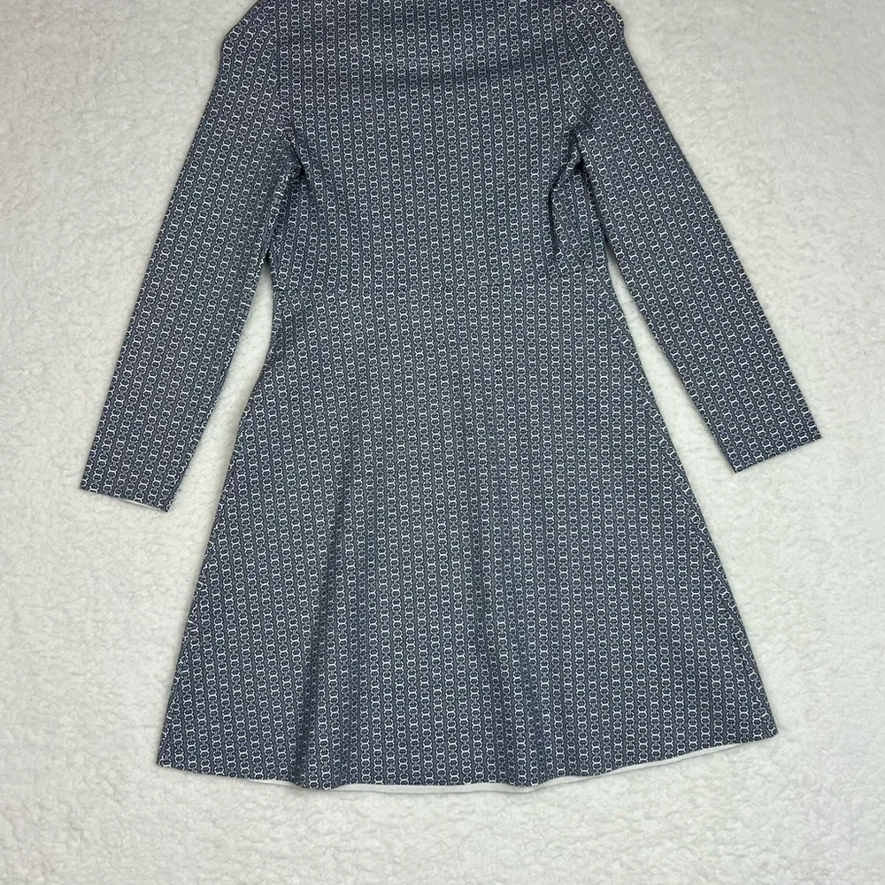 TORY BURCH Corrine Dress in New Ivory/Navy Gemini Size XS